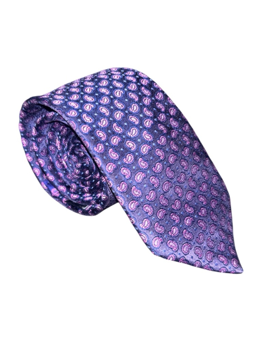 Men's Purple Paisley Silk Tie